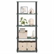 Pemberly Row 5-Tier Corner Shelf Toolless Open Shelves in Sage Green