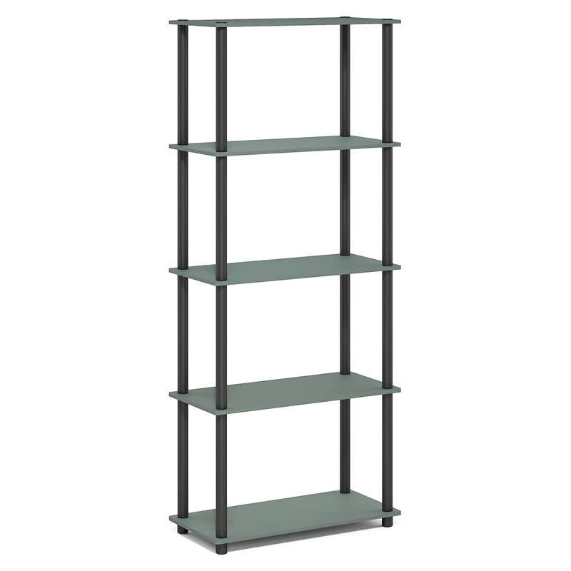 Pemberly Row 5-Tier Corner Shelf Toolless Open Shelves in Sage Green