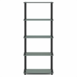 Pemberly Row 5-Tier Corner Shelf Toolless Open Shelves in Sage Green