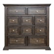 Pemberly Row Light Brown 10 Drawer Chesser with Felt Lined Top Drawers