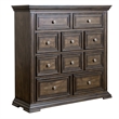 Pemberly Row Light Brown 10 Drawer Chesser with Felt Lined Top Drawers