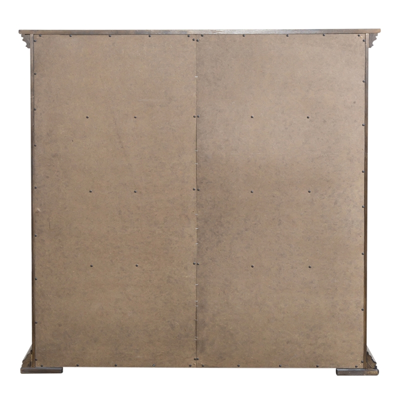 Pemberly Row Light Brown 10 Drawer Chesser with Felt Lined Top Drawers