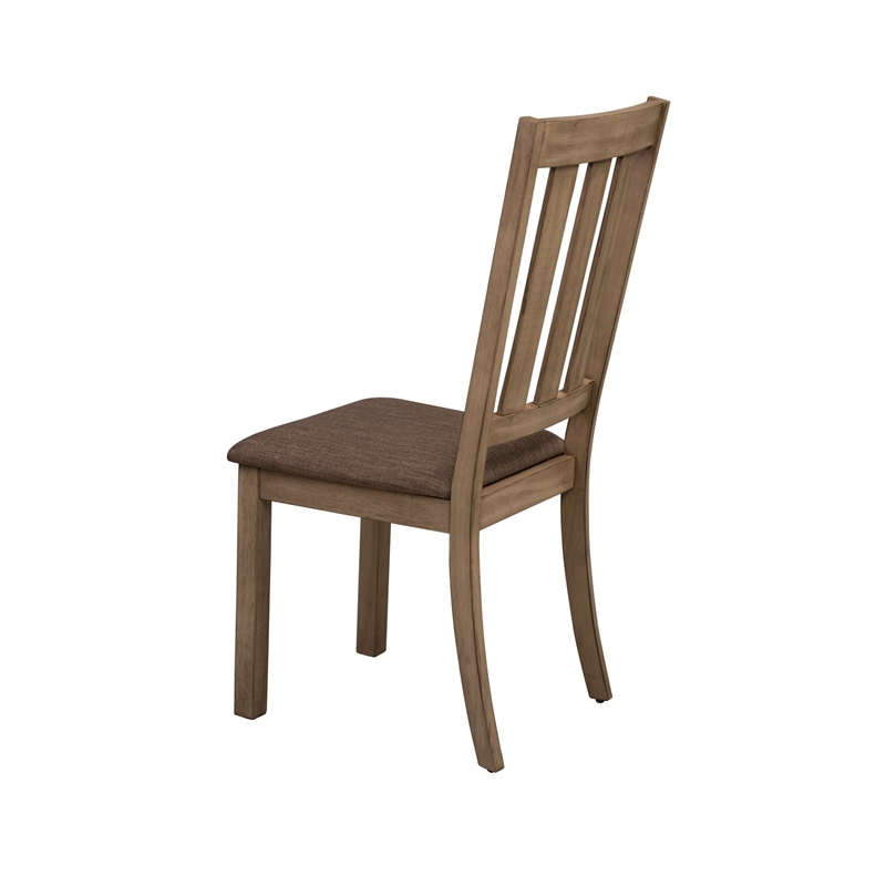 Pemberly Row Slat Back Side Chair with Double Bead Molding in Sandstone