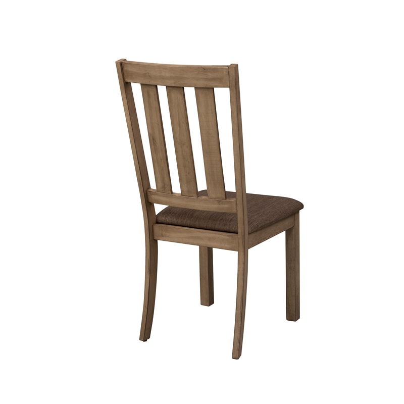 Pemberly Row Slat Back Side Chair with Double Bead Molding in Sandstone