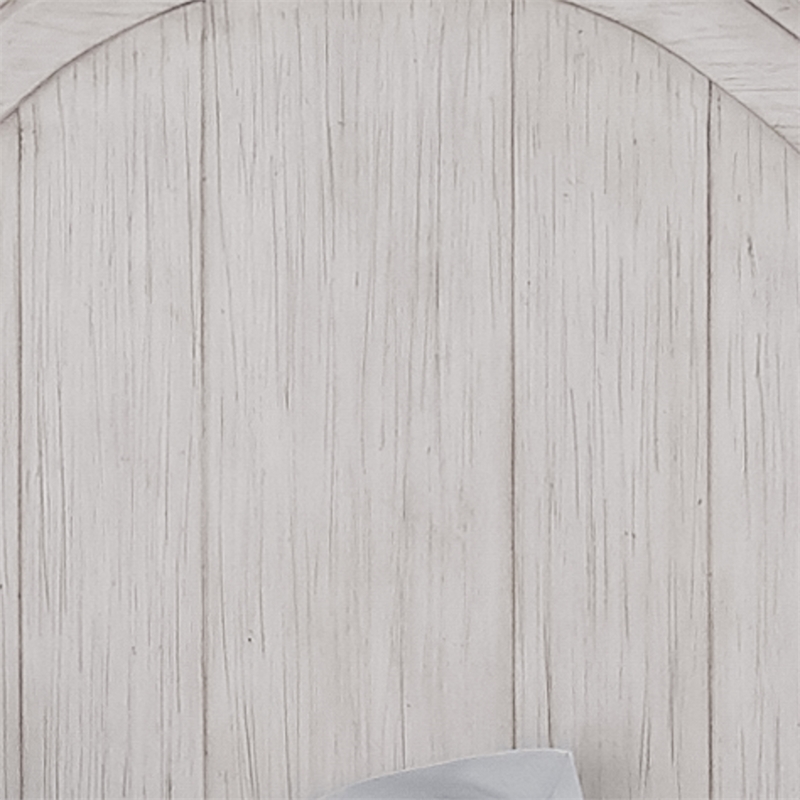 Pemberly Row White Queen Wood Poster Headboard with Heavy Distressing