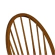 Pemberly Row Windsor Back Side Chair Set of 2 in Oak and Black