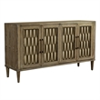 Pemberly Row 4 Door Accent Cabinet with Linen Doors in Driftwood