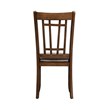 Pemberly Row Medium Brown Lattice Back Side Chair Set of 2 with Linen
