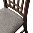 Pemberly Row Medium Brown Lattice Back Side Chair Set of 2 with Linen