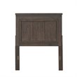 Pemberly Row Dark Gray Twin Panel Headboard with Dovetail Drawers