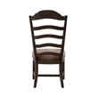 Pemberly Row Upholstered Ladder Back Side Chair Set of 2 with H Stretcher