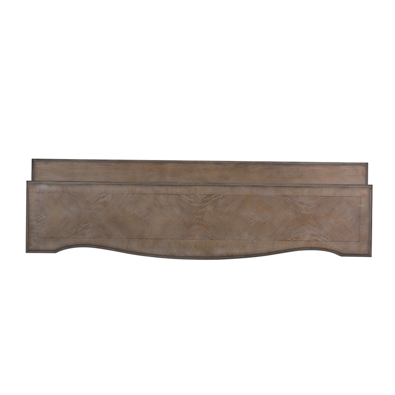 Pemberly Row White Console Bar Table with Fancy Face Top and Dovetail