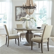 Pemberly Row 5 Piece Pedestal Table Set with Fluted Base in Havana Brown