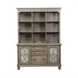 Pemberly Row Multi Credenza and Hutch Set with Grid Overlay and Dovetail
