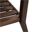 Pemberly Row Dark Brown Rectangular End Table with Slat Shelf