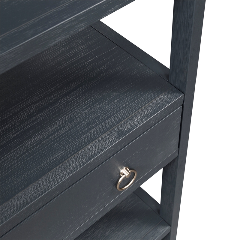Pemberly Row Multi Accent Bookcase with Fixed Shelves and Drawer