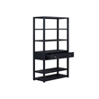 Pemberly Row Multi Accent Bookcase with Fixed Shelves and Drawer