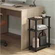 Pemberly Row 3-Tier Narrow Toolless End Table with Storage in Espresso