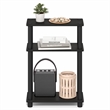 Pemberly Row 3-Tier Narrow Toolless End Table with Storage in Espresso
