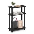 Pemberly Row 3-Tier Narrow Toolless End Table with Storage in Espresso