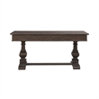 Pemberly Row 2 Piece Desk Set with Dovetail Drawers in Brown
