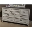 Pemberly Row White 8 Drawer Dresser with Felt Lined Top Drawers