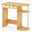 Pemberly Row Wood Home Computer Desk with Storage Bins in Beech/Natural