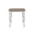 Pemberly Row Gathering Dining Table with Fancy Face Top in Antique White