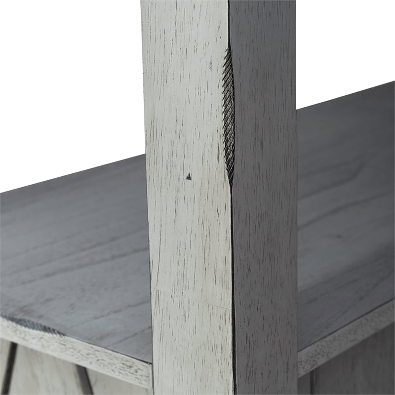 Pemberly Row Dining Server with Sliding Doors and Wine Storage in Gray
