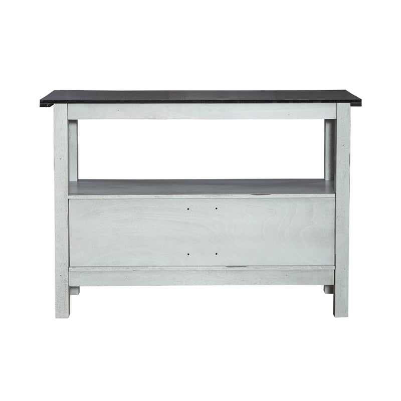 Pemberly Row Dining Server with Sliding Doors and Wine Storage in Gray