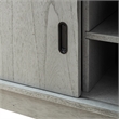 Pemberly Row Dining Server with Sliding Doors and Wine Storage in Gray