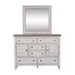 Pemberly Row White Dresser and Mirror with Dovetail and Felt Lined Drawers