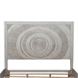 Pemberly Row King California Panel Bed with Decorative Tile in Washed Taupe