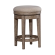 Pemberly Row 4-Piece Wood Console Table Set with Stools in Burnished Beige