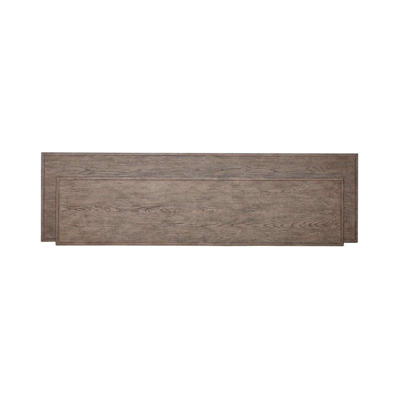 Pemberly Row 4-Piece Wood Console Table Set with Stools in Burnished Beige