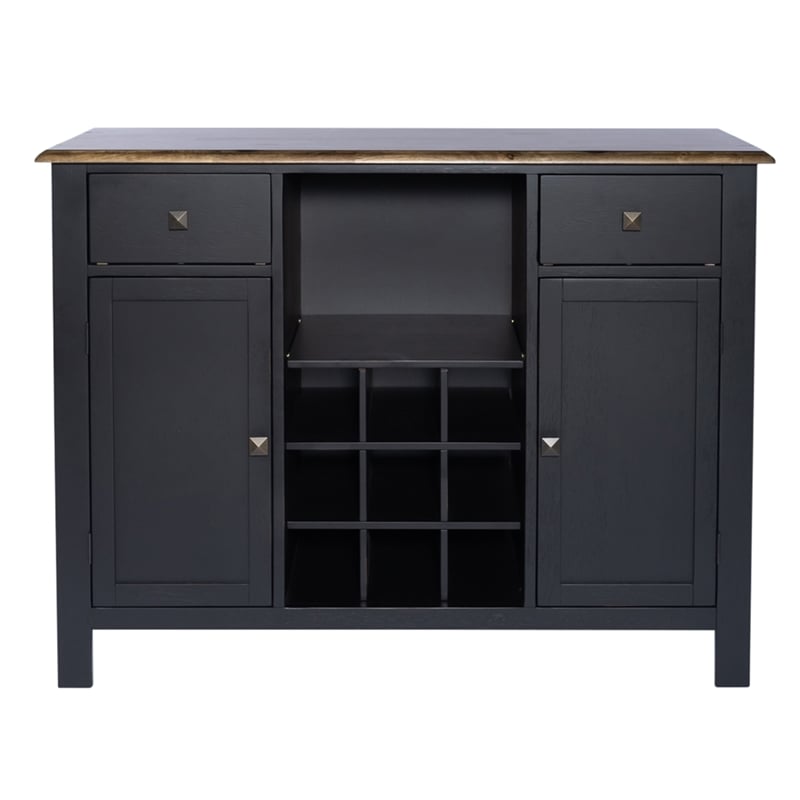 Pemberly Row Server with Dovetail Drawers and Dust Proofing in Black