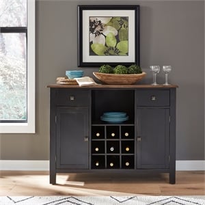 Pemberly Row Server with Dovetail Drawers and Dust Proofing in Black