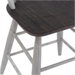 Pemberly Row White Windsor Back Counter Chair Set of 2 with Distressing