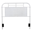 Pemberly Row Twin Metal Headboard with Vintage Styling in Antique White