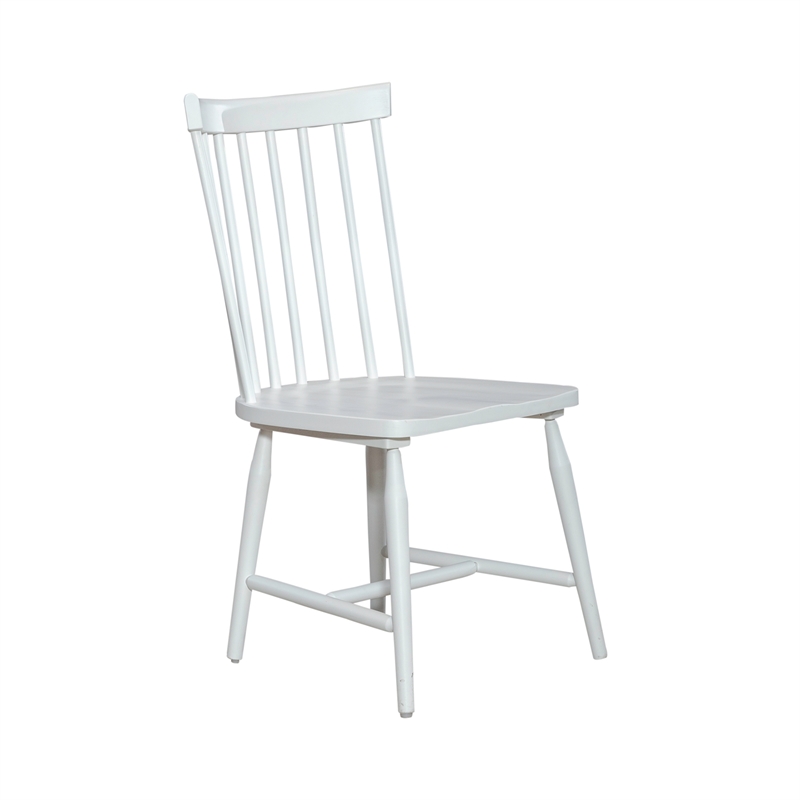 Pemberly Row Spindle Back Side Chair Set of 2 with Splayed Turned Legs