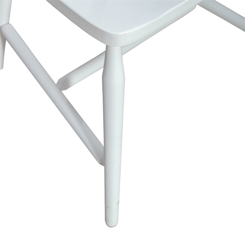 Pemberly Row Spindle Back Side Chair Set of 2 with Splayed Turned Legs
