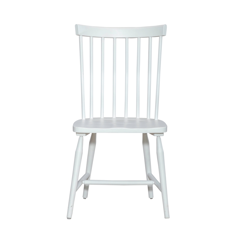 Pemberly Row Spindle Back Side Chair Set of 2 with Splayed Turned Legs