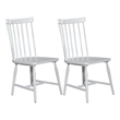 Pemberly Row Spindle Back Side Chair Set of 2 with Splayed Turned Legs