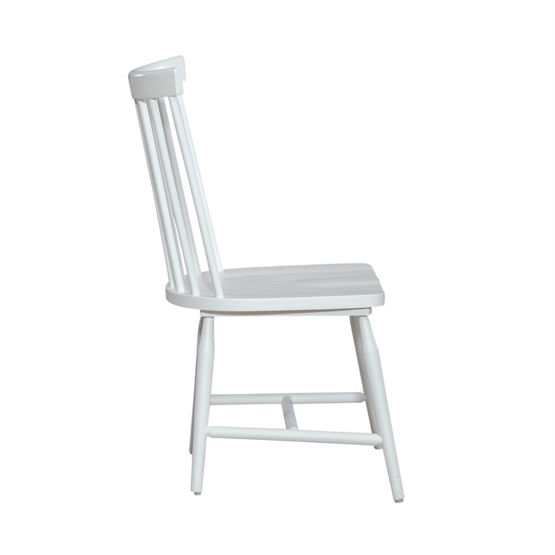 Pemberly Row Spindle Back Side Chair Set of 2 with Splayed Turned Legs