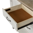 Pemberly Row White Server with Adjustable Shelves and Dovetail Drawers
