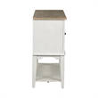 Pemberly Row White Server with Adjustable Shelves and Dovetail Drawers