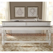 Pemberly Row White 4 Piece Console Set with 3 Stools Bar Height Serving