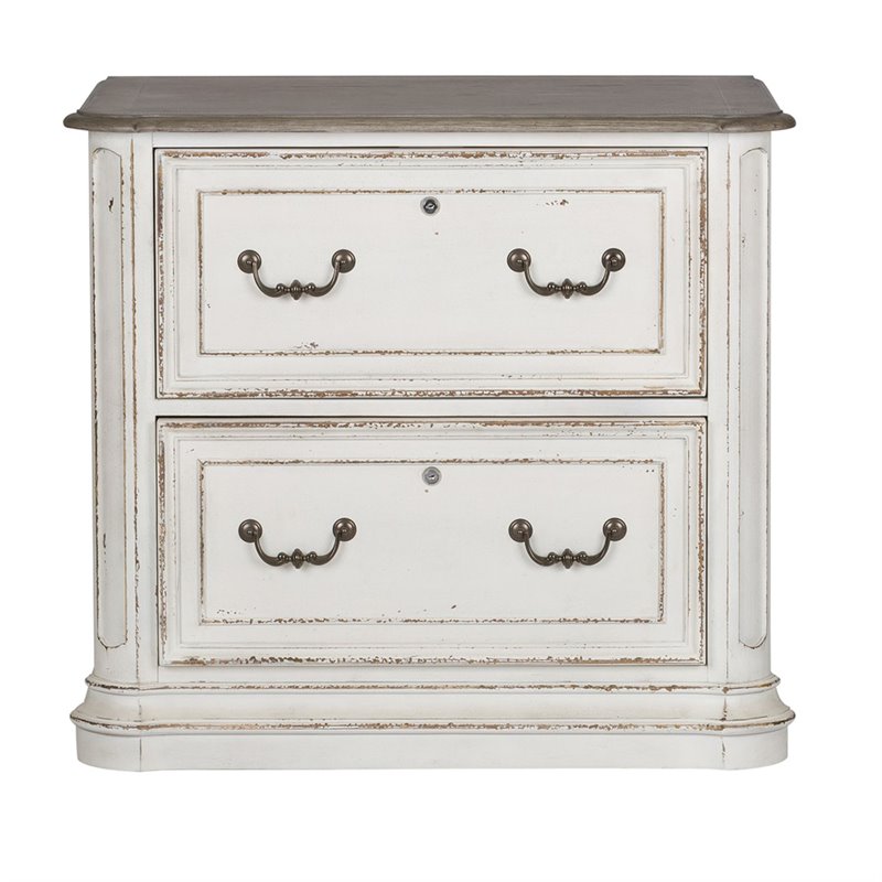 Pemberly Row White Jr Executive Media Lateral File with Dovetail