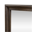 Pemberly Row Light Brown Glass Mirror with Beveled Edge and Bead Molding