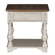 Pemberly Row 3 Piece Cocktail Set with Casters in Antique White/Tobacco